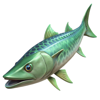extraordinary abstract Realistic Barracuda with Transparent Background authentic png