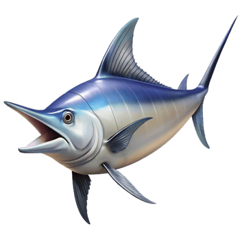 serene creative Realistic Swordfish with Transparent Background high resolution png
