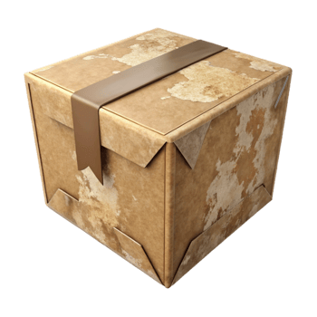 impressive modern Recycled Cardboard Box Folded Flat Transparent Background professional png