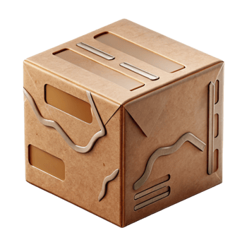 extraordinary traditional Recycled Cardboard Box with Tape Isolated Cutout detailed png