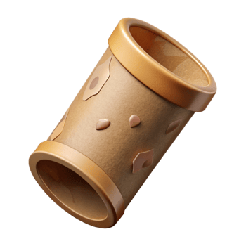 extraordinary artistic Recycled Cardboard Tube Packaging Mockup Cutout professional png