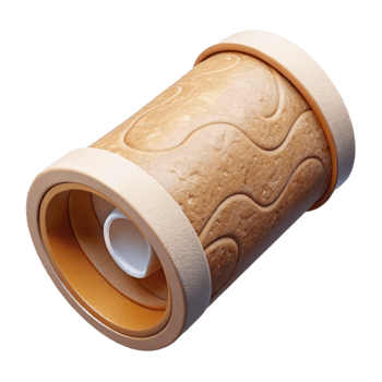 elegant abstract Recycled Cardboard Tube with Brown Cap Transparent original png