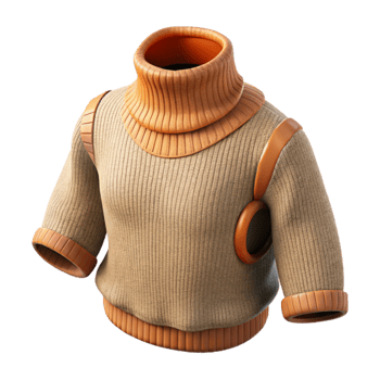 serene contemporary Recycled Cashmere Sweater Turtleneck Design Cutout exclusive png