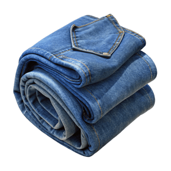 extraordinary artistic Recycled Denim Jeans Folded Cutout authentic png