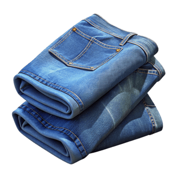 beautiful abstract Recycled Denim Jeans Folded Cutout original png