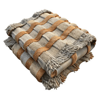 beautiful rustic Recycled Fabric Rag Rug Textured Design Isolated Element professional png