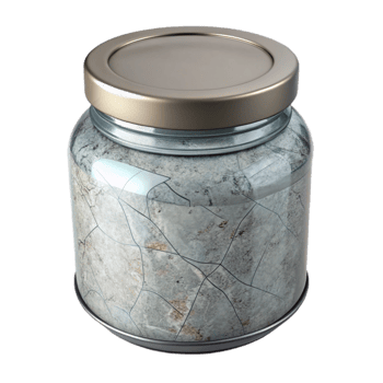 wonderful traditional Recycled Glass Jar with Lid Clear Isolated exclusive png