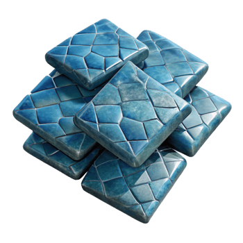 elegant rustic Recycled Glass Tiles Texture Cutout high resolution png