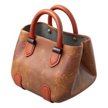 beautiful abstract Recycled Leather Bag Tote Style Cutout genuine png