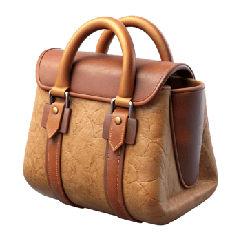 serene modern Recycled Leather Bag Tote Style Cutout authentic png