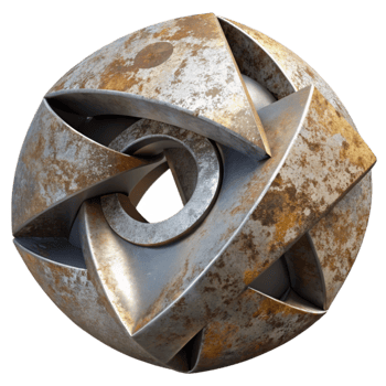 wonderful creative Recycled Metal Sculpture Abstract Design Cutout professional png