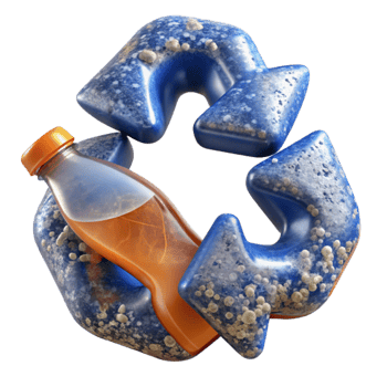 elegant vintage Recycled Plastic Bottle Flakes Close Up Cutout high quality png