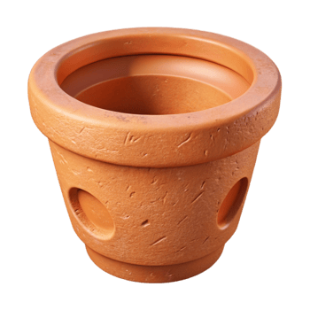 impressive vintage Recycled Plastic Flower Pot Terracotta Color Cutout exclusive png