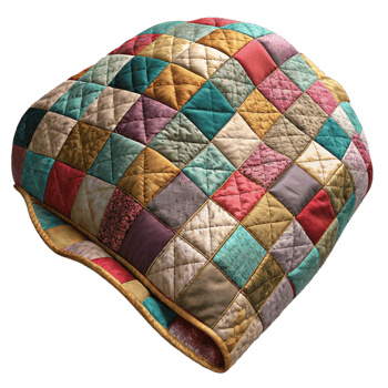 stunning rustic Recycled Sari Patchwork Quilt Textured Design Isolated Element original png