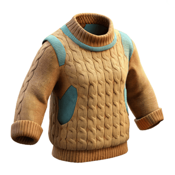 dramatic minimalist Recycled Wool Sweater Cable Knit Design Cutout high resolution png
