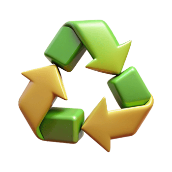 dramatic creative Recycle Symbol Cutout Image original png