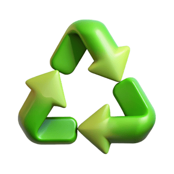 stunning classic Recycle Symbol Green Gradient Transparent Background genuine png