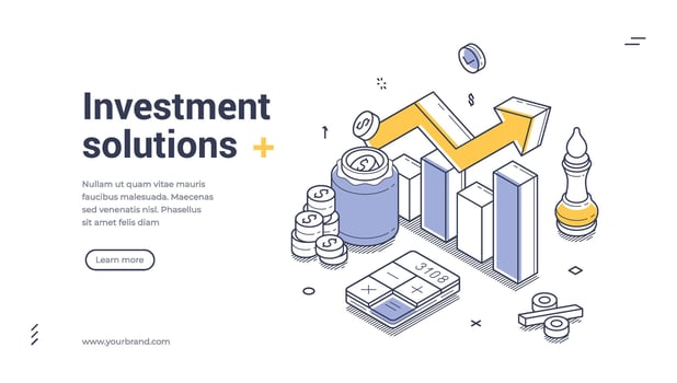 Explore effective investment solutions with a modern web banner design vector