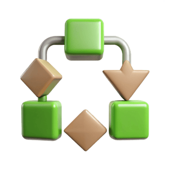 vibrant minimalist Recycling Process Flowchart Diagram Isolated high resolution png