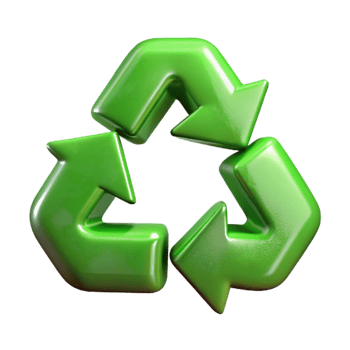 stunning abstract Recycling Symbol Green Color Transparent Background Cutout professional png