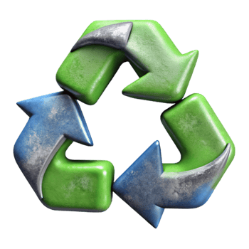 stunning rustic Recycling Symbol Hand Drawn Style Transparent Background high quality png