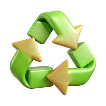 magnificent modern Recycling Symbol with Green Arrows Cutout high resolution png