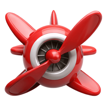 serene abstract Red Airplane Propeller Front View Transparent Cutout original png
