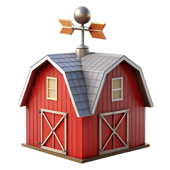 impressive abstract Red Barn Weathervane Transparent Background high resolution png
