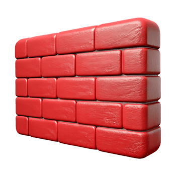dramatic rustic Red Brick Wall Texture Isolated Element detailed png