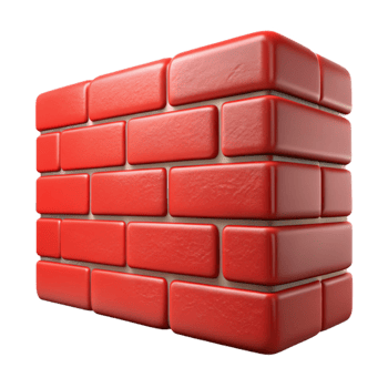 vibrant traditional Red Brick Wall Texture Isolated Element png