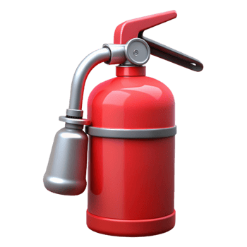 dramatic rustic Red Fire Extinguisher Front View Isolated Element high resolution png
