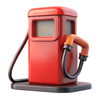 impressive abstract Red Gas Pump Front View Isolated high quality png