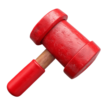 stunning traditional Red Hammer Isolated Cutout with Realistic Texture exclusive png