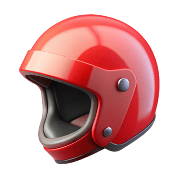 serene creative Red Motorcycle Helmet Side View professional png