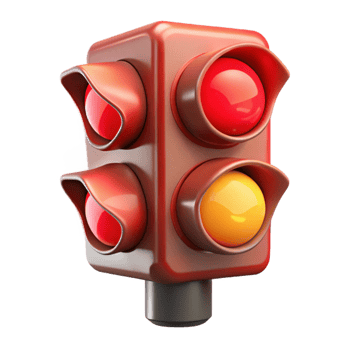 magnificent vintage Red Traffic Light Close Up Transparent Background high resolution png