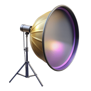 elegant artistic Reflector Light Bounce Photography Setup Transparent Background high quality png