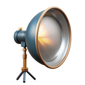 serene contemporary Reflector Light Bounce Photography Setup Transparent Background genuine png
