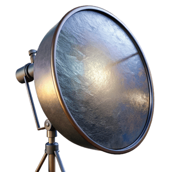 serene abstract Reflector Board Lighting Setup Transparent Background high resolution png