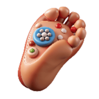 wonderful abstract Reflexology Foot Massage Close Up View Cutout detailed png