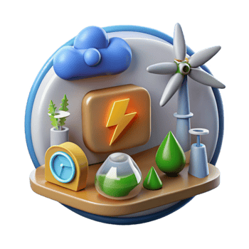 elegant modern Renewable Energy Infographic Transparent Element premium png