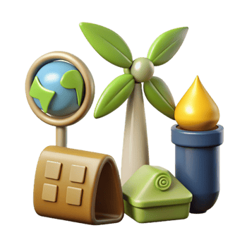 dramatic creative Renewable Energy Resources Icon Set Transparent Background high resolution png