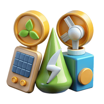 impressive traditional Renewable Energy Resources Icon Set Transparent Background professional png