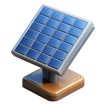 extraordinary minimalist Renewable Energy Solar Panel Array Transparent Background detailed png