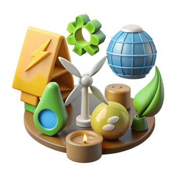 wonderful rustic Renewable Energy Symbols Collection Transparent Background png