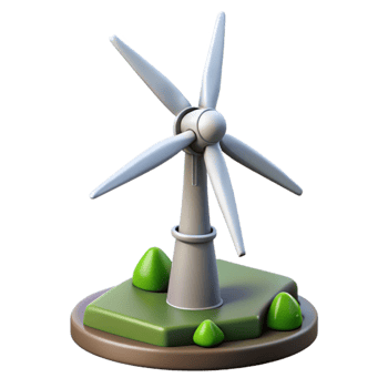 impressive artistic Renewable Energy Wind Turbine Silhouette Cutout premium png