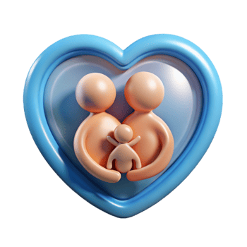 extraordinary minimalist Reproductive Health Icon with Family Silhouette Transparent authentic png