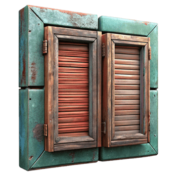 wonderful creative Repurposed Shutter Wall Decor Rustic Style Transparent Background original png