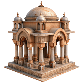 elegant artistic Restored Architectural Model Detail Isolated professional png