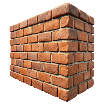 beautiful contemporary Restored Brick Wall Texture Close Up Transparent Background genuine png