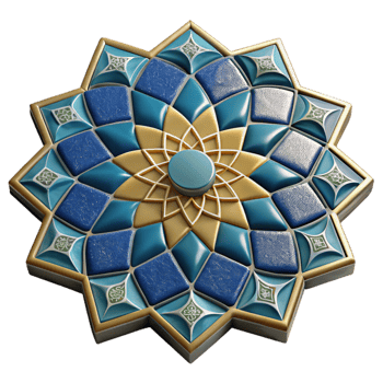 dramatic abstract Restored Mosaic Tile Cutout Geometric Pattern premium png